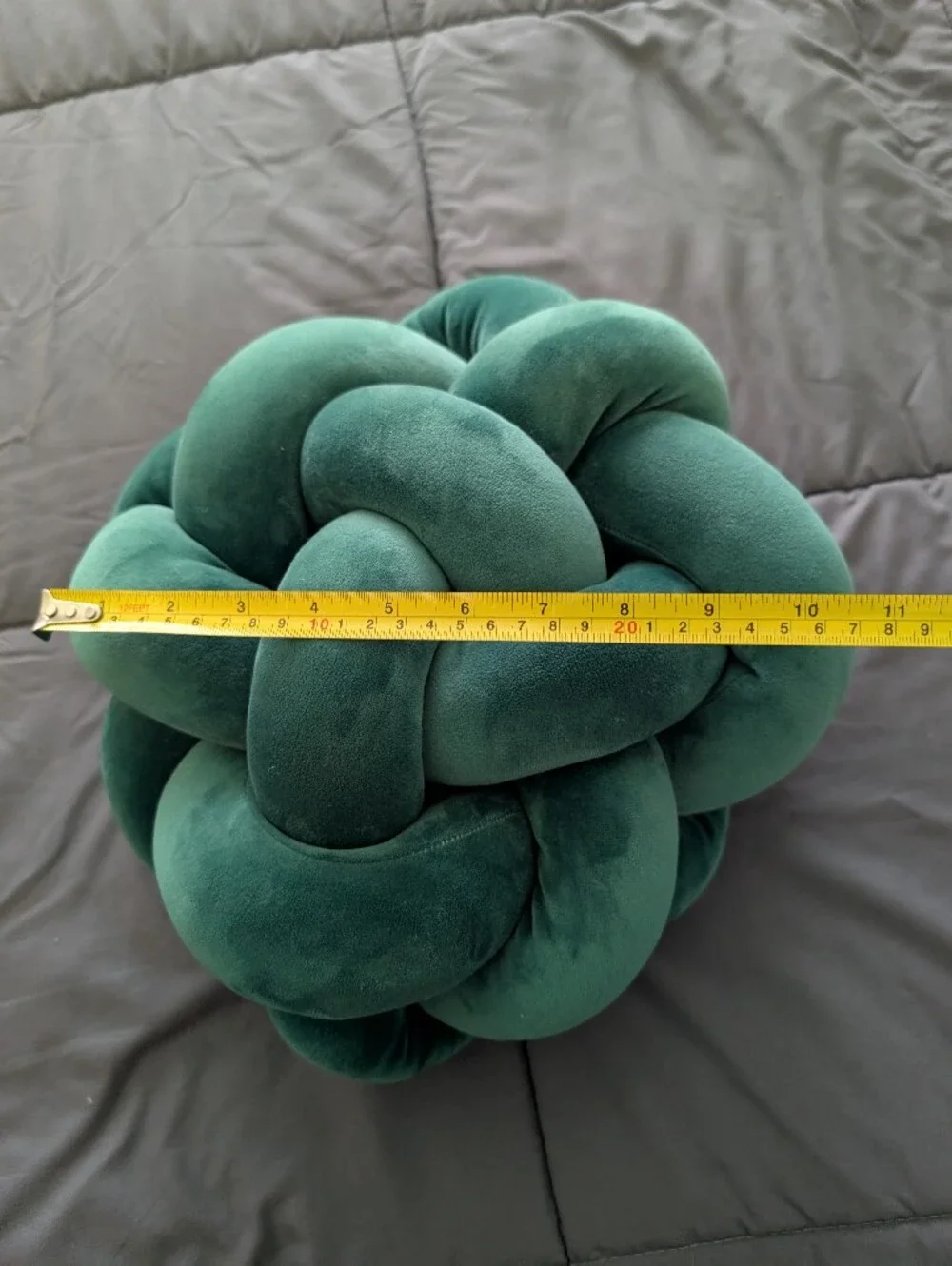 Plush Knot Throw Pillow - Deep Green